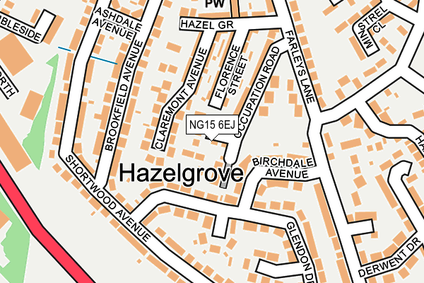 NG15 6EJ map - OS OpenMap – Local (Ordnance Survey)