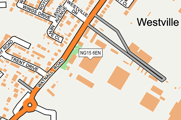NG15 6EN map - OS OpenMap – Local (Ordnance Survey)