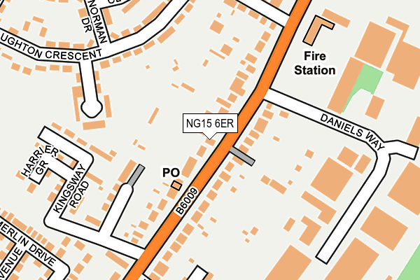 NG15 6ER map - OS OpenMap – Local (Ordnance Survey)