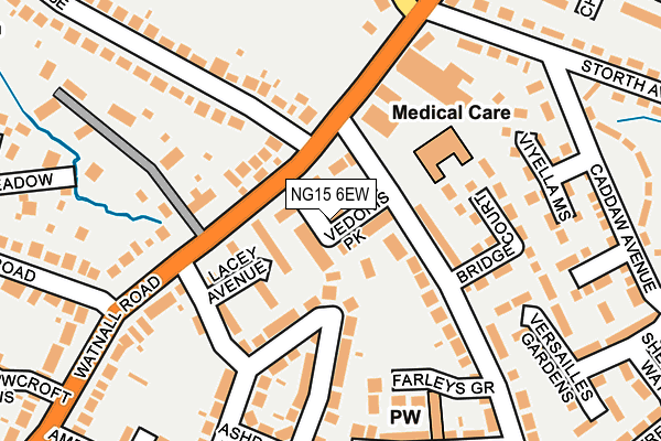 NG15 6EW map - OS OpenMap – Local (Ordnance Survey)