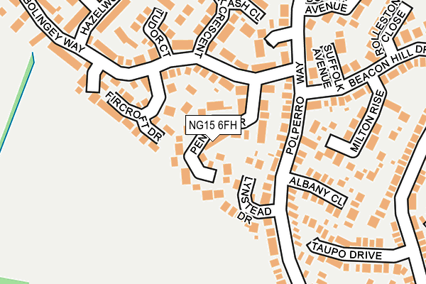 NG15 6FH map - OS OpenMap – Local (Ordnance Survey)