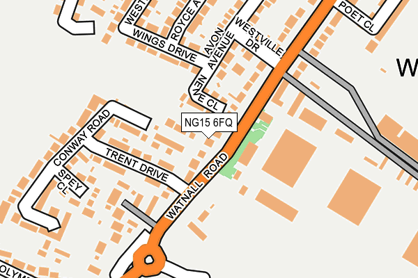 NG15 6FQ map - OS OpenMap – Local (Ordnance Survey)