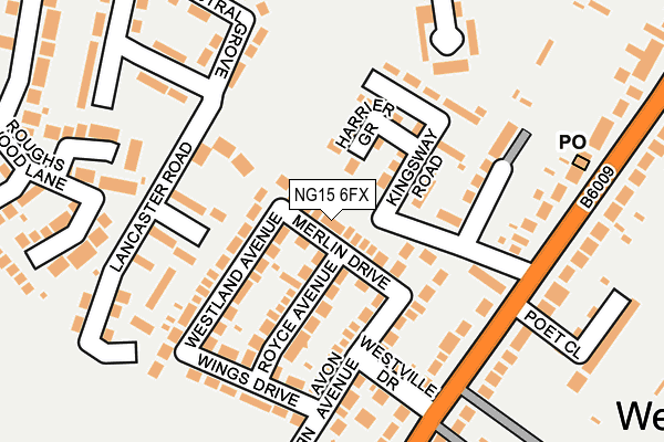 NG15 6FX map - OS OpenMap – Local (Ordnance Survey)