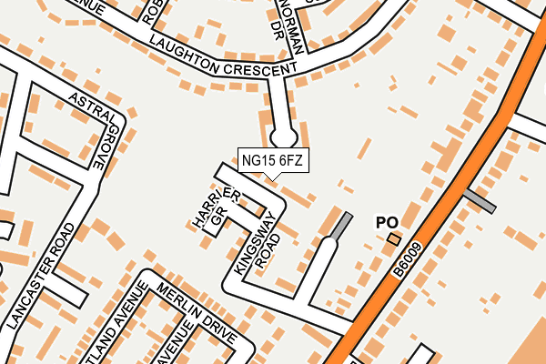 NG15 6FZ map - OS OpenMap – Local (Ordnance Survey)