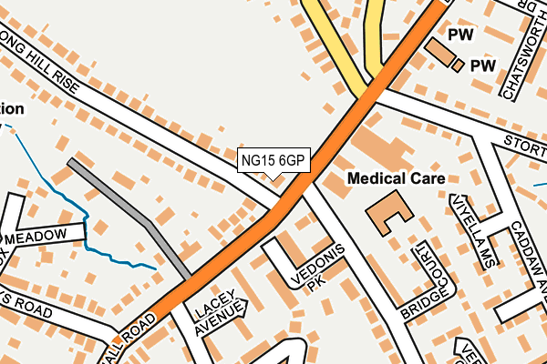 NG15 6GP map - OS OpenMap – Local (Ordnance Survey)
