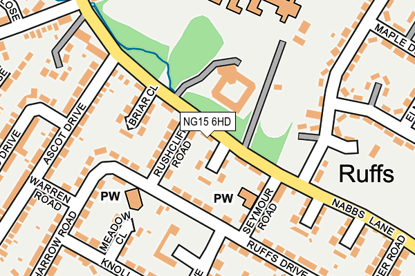NG15 6HD map - OS OpenMap – Local (Ordnance Survey)