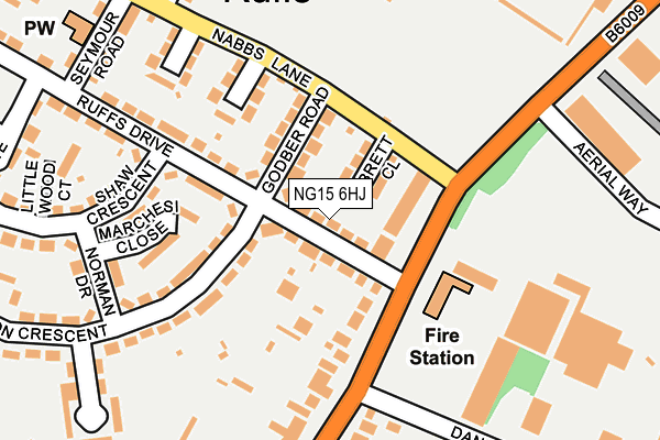 NG15 6HJ map - OS OpenMap – Local (Ordnance Survey)