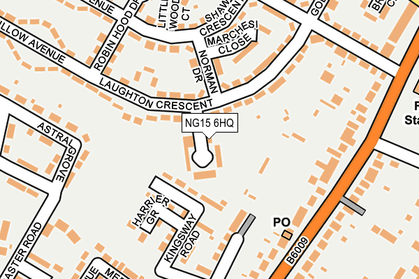 NG15 6HQ map - OS OpenMap – Local (Ordnance Survey)