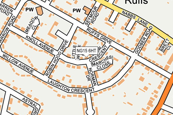 NG15 6HT map - OS OpenMap – Local (Ordnance Survey)