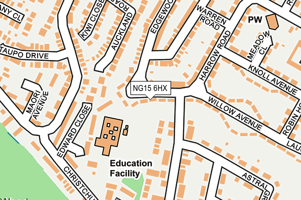 NG15 6HX map - OS OpenMap – Local (Ordnance Survey)