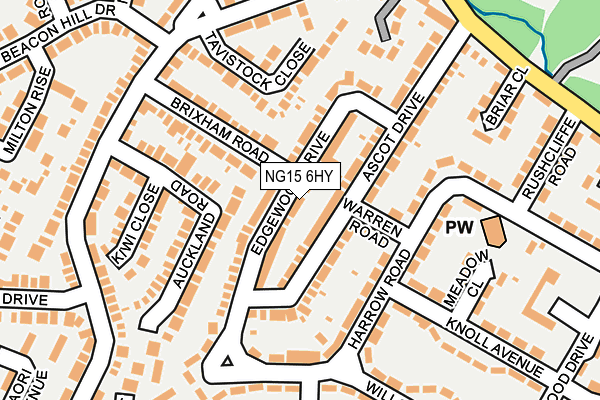 NG15 6HY map - OS OpenMap – Local (Ordnance Survey)
