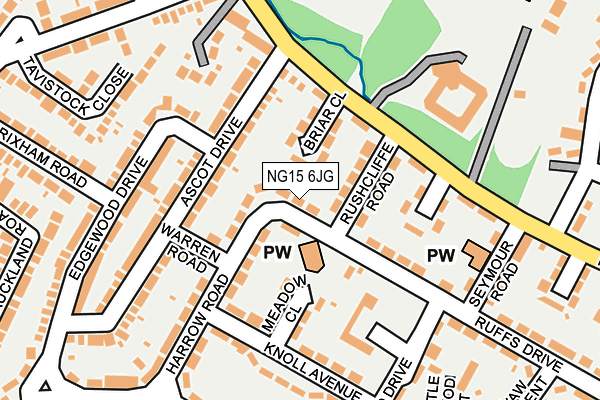NG15 6JG map - OS OpenMap – Local (Ordnance Survey)