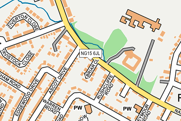 NG15 6JL map - OS OpenMap – Local (Ordnance Survey)
