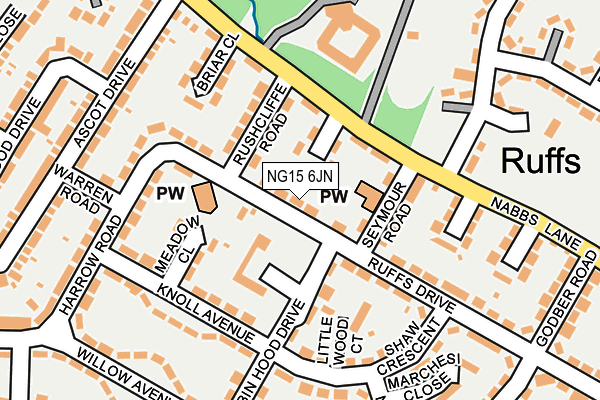 NG15 6JN map - OS OpenMap – Local (Ordnance Survey)