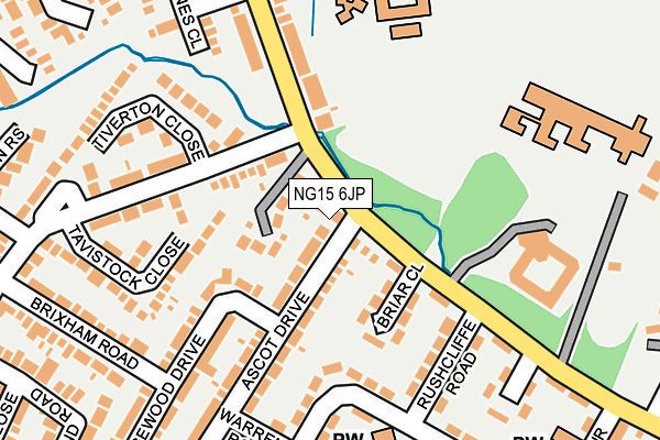 NG15 6JP map - OS OpenMap – Local (Ordnance Survey)