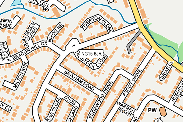 NG15 6JR map - OS OpenMap – Local (Ordnance Survey)