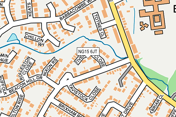 NG15 6JT map - OS OpenMap – Local (Ordnance Survey)