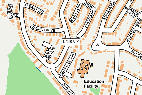 NG15 6JX map - OS OpenMap – Local (Ordnance Survey)
