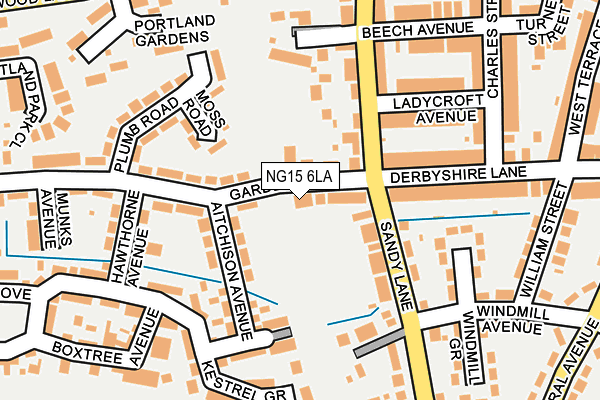 NG15 6LA map - OS OpenMap – Local (Ordnance Survey)