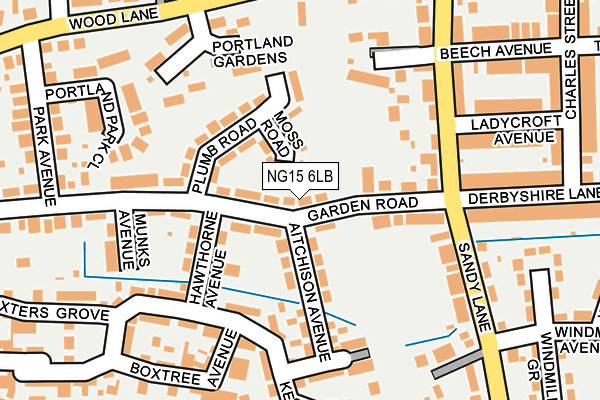 NG15 6LB map - OS OpenMap – Local (Ordnance Survey)