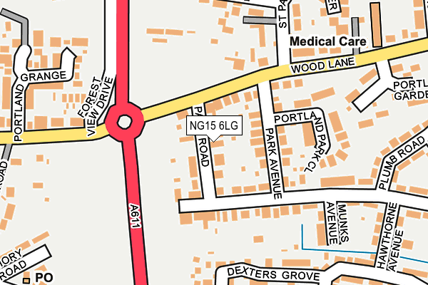 NG15 6LG map - OS OpenMap – Local (Ordnance Survey)