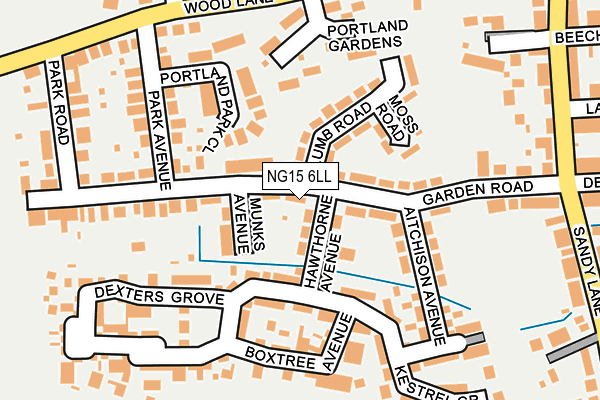 NG15 6LL map - OS OpenMap – Local (Ordnance Survey)