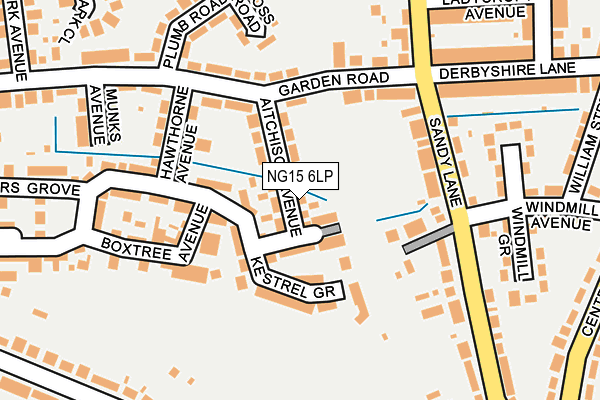NG15 6LP map - OS OpenMap – Local (Ordnance Survey)