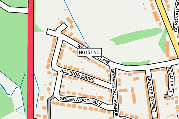 NG15 6ND map - OS OpenMap – Local (Ordnance Survey)