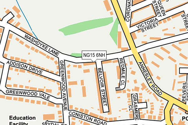 NG15 6NH map - OS OpenMap – Local (Ordnance Survey)