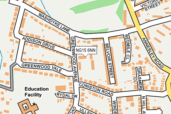 NG15 6NN map - OS OpenMap – Local (Ordnance Survey)