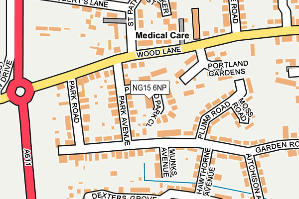 NG15 6NP map - OS OpenMap – Local (Ordnance Survey)