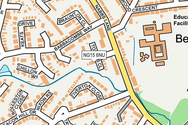NG15 6NU map - OS OpenMap – Local (Ordnance Survey)