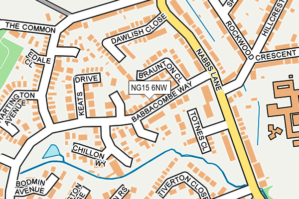 NG15 6NW map - OS OpenMap – Local (Ordnance Survey)