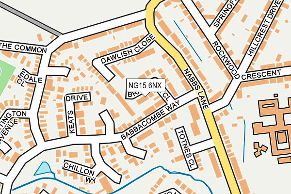 NG15 6NX map - OS OpenMap – Local (Ordnance Survey)