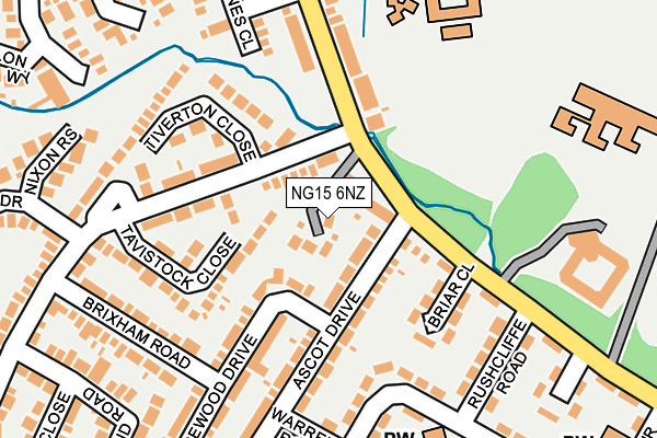 NG15 6NZ map - OS OpenMap – Local (Ordnance Survey)