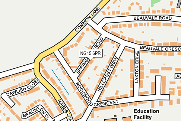 NG15 6PR map - OS OpenMap – Local (Ordnance Survey)