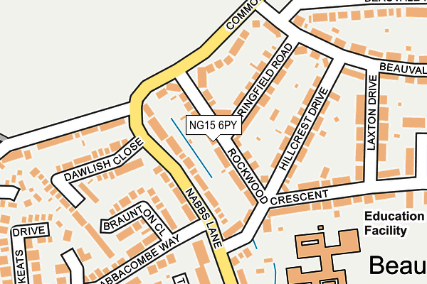 NG15 6PY map - OS OpenMap – Local (Ordnance Survey)