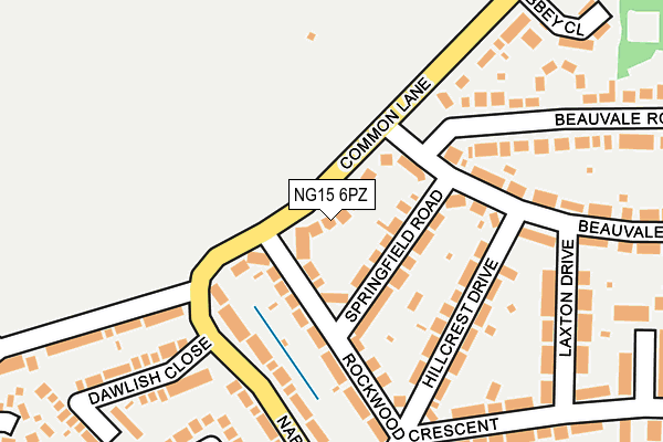 NG15 6PZ map - OS OpenMap – Local (Ordnance Survey)