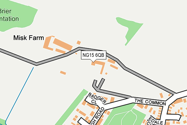 NG15 6QB map - OS OpenMap – Local (Ordnance Survey)