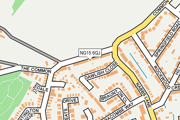 NG15 6QJ map - OS OpenMap – Local (Ordnance Survey)