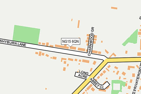 NG15 6QN map - OS OpenMap – Local (Ordnance Survey)