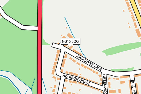 NG15 6QQ map - OS OpenMap – Local (Ordnance Survey)