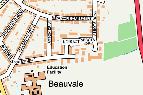 NG15 6QT map - OS OpenMap – Local (Ordnance Survey)