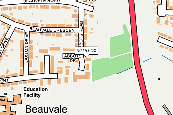 NG15 6QX map - OS OpenMap – Local (Ordnance Survey)