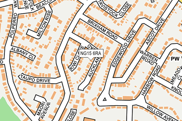 NG15 6RA map - OS OpenMap – Local (Ordnance Survey)