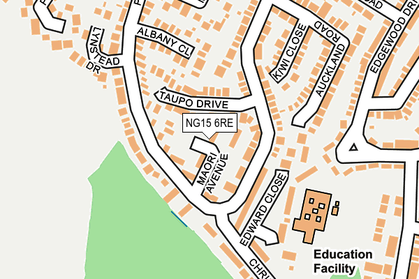 NG15 6RE map - OS OpenMap – Local (Ordnance Survey)