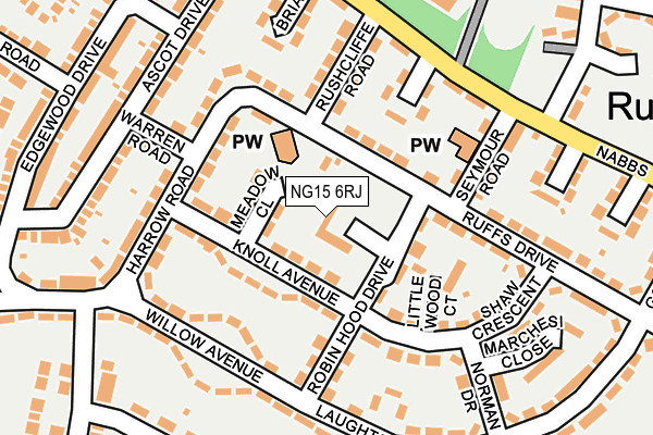 NG15 6RJ map - OS OpenMap – Local (Ordnance Survey)