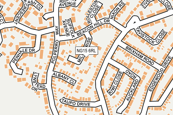 NG15 6RL map - OS OpenMap – Local (Ordnance Survey)