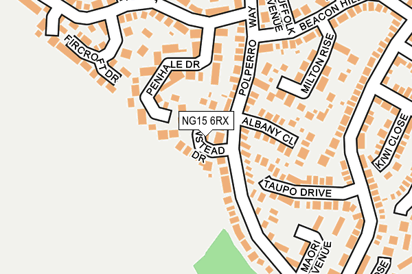 NG15 6RX map - OS OpenMap – Local (Ordnance Survey)
