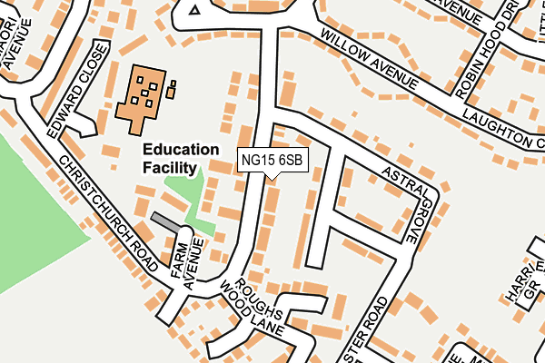 NG15 6SB map - OS OpenMap – Local (Ordnance Survey)